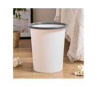 Trash Cans Wastebasket Round Plastic Trash Can Without Lid with Pressure Ring Suitable for Living Room, Bedroom, Kitchen Etc. Small/Medium/Large Rubbish Bin(Small)