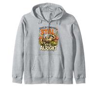 Trash Coons Whimsical Woodland Forest Somehow Still Alright Zip Hoodie