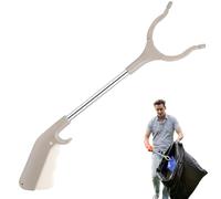 Trash Grabber Tool, 16" Stainless Steel Plastic Trash Picker, Multifunctional Portable Rubbish Tongs for Adults Litter Pickers Sanitation Workers