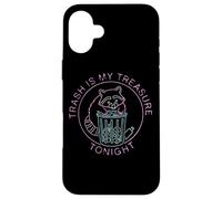 Trash Is My Treasure Tonight Raccoon Humor Case for iPhone 16 Plus