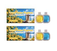 Trash Odor Fighter, Trash Can Air Freshener, Stick-On Deodorizer For Garbage Cans, Works With Scented Trash Bags, Fresh Ocean & Osmanthus Scents, Long-Lasting Odor Control (4PC)