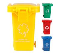 Trash Pack Toys,with Lid & Wheels Mini Recycling Bin | Portable Waste Bucket Storage for Classroom Office Table Desk, Toddler Birthday Party