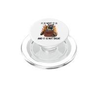 Trash Panda Dumpster Fire Raccoon Retro Cartoon Graphic PopSockets PopGrip for MagSafe