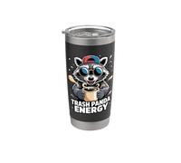 Trash Panda Energy Funny Coffee Raccoon Vibes Stainless Steel Insulated Tumbler
