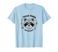 Trash Panda Enthusiast Raccoon Graphic Tee T-Shirt, Men, Baby Blue, M