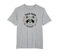 Trash Panda Enthusiast Raccoon Graphic Tee T-Shirt, Men's Big and Tall, Heather Grey, 4X Tall