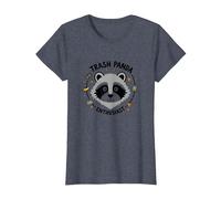 Trash Panda Enthusiast Raccoon Graphic Tee T-Shirt, Women, Heather Blue, XXL