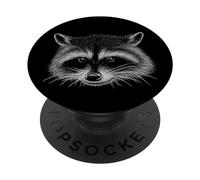 Trash Panda Illustration Masked Bandit Raccoon Drawing PopSockets Adhesive PopGrip