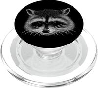 Trash Panda Illustration Masked Bandit Raccoon Drawing PopSockets PopGrip for MagSafe