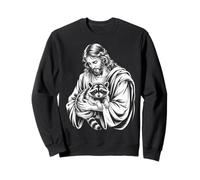 Trash Panda Jesus Raccoon Trashed Racoon Animal Raccoon Sweatshirt