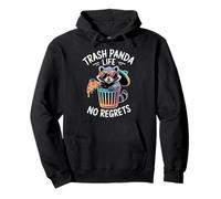 Trash Panda Life No Regrets + Raccoon Lovers + Fun Vibes Pullover Hoodie