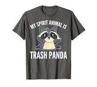 Trash Panda My Spirit Animal is a Trash Panda T-Shirt, Men, Asphalt Grey, Small