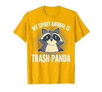 Trash Panda My Spirit Animal is a Trash Panda T-Shirt, Men, Golden Yellow, Medium