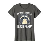 Trash Panda My Spirit Animal is a Trash Panda T-Shirt, Women, Asphalt Grey, Small