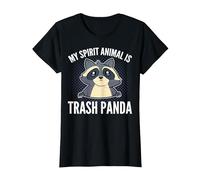 Trash Panda My Spirit Animal is a Trash Panda T-Shirt, Women, Black, Small