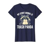 Trash Panda My Spirit Animal is a Trash Panda T-Shirt, Women, Navy Blue, X-Small