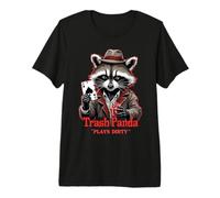 Trash Panda Plays Dirty Poker Casino Style Premium T-Shirt
