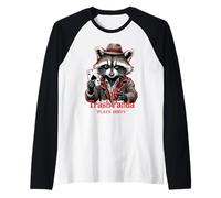 Trash Panda Plays Dirty Poker Casino Style Raglan Baseball Tee