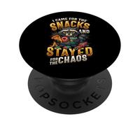 Trash Panda Raccon Came For The Snacks Raccoon Lover PopSockets Adhesive PopGrip
