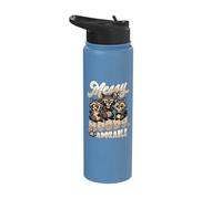 Trash Panda Raccoon Messy Moody Adorable Raccoon Lover Stainless Steel Insulated Water Bottle