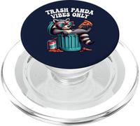 Trash Panda Vibes Only Funny Raccoon Pizza Humor Trash Panda PopSockets PopGrip for MagSafe