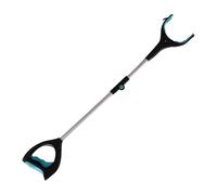 Trash Pick: Grip Arm With Folding LED Light, Portable Long Tweezers Tool, Ergonomic Rod, Magnetic Tip Closure, Sturdy Aluminum | Practical Recording For Ja