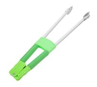 Trash Picker Grabber Iron Clamp with Ergonomic Handle for One-hand Use | Light Green Finish, Plastic Cement Grip and Smooth Surface, Safer Handling for Elderly Users and Mobility-limited People