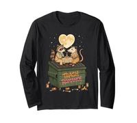 Trash Romance Raccoon Opossum Love Valentine Long Sleeve T-Shirt