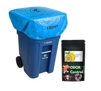 Trash Smell Buster, Trash Can Cover, Odor Eliminating Bag with Elastic Rubber Band, Eliminates Odor from Trash, Durable, Effective, Chemicals Free, 95 Gallon, 1 Cover