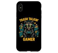 Trash Talkin Gamer Raccoon Headphones Gaming Controller Case for iPhone XS Max