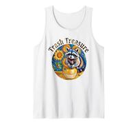 Trash Treasure Raccoon Sunflowers Trash Panda Funny Tank Top