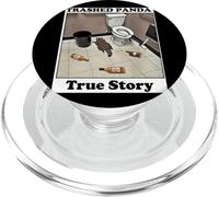 Trashed Panda Funny Meme Drunk Raccoon Passed Out on Floor PopSockets PopGrip for MagSafe