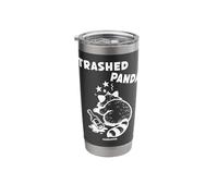 Trashed Panda Hangover Social Media Crazy Drunk Raccoon Stainless Steel Insulated Tumbler