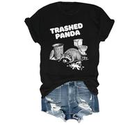 Trashed Panda Raccoon Shirt Funny Drunk Trash Panda Graphic Tee Humor Party Hangover Gift for Women Men