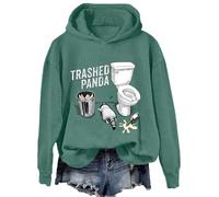Trashed-Panda Sweatshirt Funny Drunk Raccoon Long Sleeve Shirts Pullover Hoodie