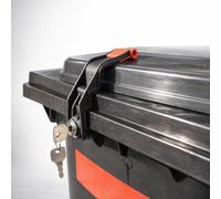 TrashGuard Trash Bin Lock - Lockable & Mountable Without Drilling - Protects Against Foreign Waste & Animals - Fits Wheelie Bins 60-360L with Side Lid Handles