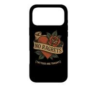 Trashy Tattoo Meme No Ragrets Funny Ink Quote Tattoo Lovers Case for iPhone 17 Pro Max