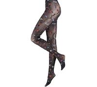 Trasparenze Ladies 1 Pair Platino Floral Knit Opaque Tights Variante Unica XL