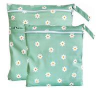 TRASUN Wetbag Nursery Wet Bag Nappy Bags Swimming Equipment Wet and Dry Changing Bag Pack of 2, Small chrysanthemum, 2er-Pack, Pack sack