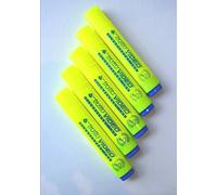 Tratto Video Highlighter Yellow, Neon Yellow, Medium Point, Fluorescent Ink, Pack of 5