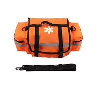 Trauma Bag First Aid Emergency Medical Bag Orange Portable Large Capacity Oxford Cloth Outdoor First Responder Bag for Home and Outdoor Use 45 x 30 x 19cm