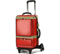 Trauma Bag, Rolling Medical Bag, Large Capacity First Aid Bag with Compartments and Reflective Strip Design for Home Health and Medical Professionals