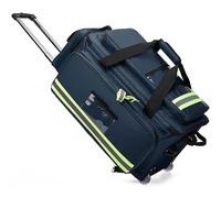 Trauma Bag with Wheels, Portable Medical Trolley Including Detachable Frame, Oxygen Tank Holder, Large First Responder Organiser for EMS, Firefighters, Rescue