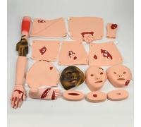 Trauma Burn Module,16-Part Trauma Patient Care Manikin,Severed Limb Model,Burn Trauma Surgical Stop Bleeding Bandage Wound Care Model,for First Aid Pr