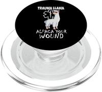 Trauma Llama EMT design Medic EMS Alpaca your wound PopSockets PopGrip for MagSafe