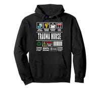 Trauma Nurse Label Funny Skills Coffee Wine Sarcastic Humor Pullover Hoodie