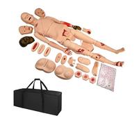 Trauma Patient Care Manikin Model, Full Body Burn Human Model PVC Nursing Training Simulator Anatomical Medical Manikin Nursing Mannequin For Training(Male)