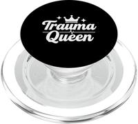 Trauma Queen Nurse Life Funny Medical Script Design PopSockets PopGrip for MagSafe