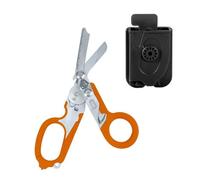 Trauma Scissors 6-in-1 Multifunction Folding Scissors, Ideal for Emergency Services or Professional use in Everyday tasks,Orange