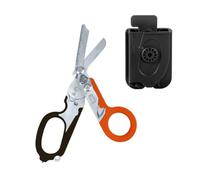 Trauma Scissors 6-in-1 Multifunctional Folding Scissors, Ideal for Professional use in The Emergency Services or for Everyday tasks, Orange,Black